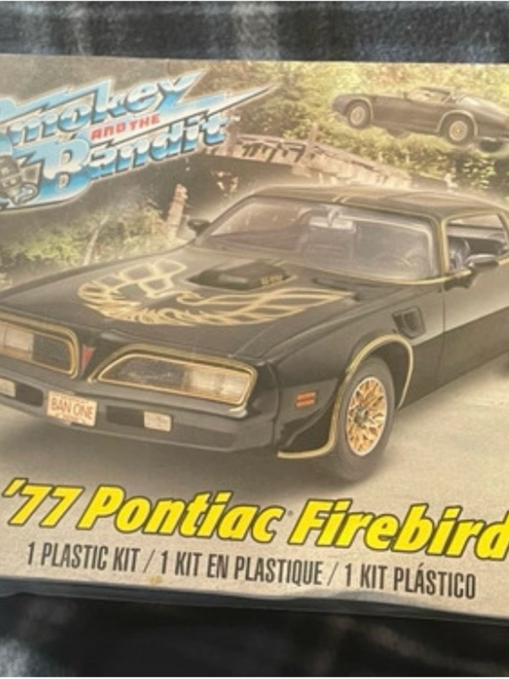 '77 Pontiac Firebird Model Kit - Black with Gold Trim by Unknown Brand
